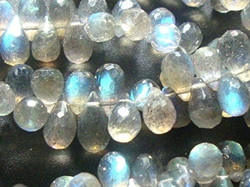 Labradorite en fil de briolettes facettées pour atelier de bijoux DIY créatif