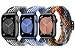 Produktbild Geflochtenes Solo Loop Kompatibel mit Apple Watch Armband 45mm 44mm 42mm 49mm, Dehnbarer Eastisch Sport Nylon band Kompatibel mit iWatch Series 8/7/SE/6/5/4/3/2 Damen Herren, 3 Stück