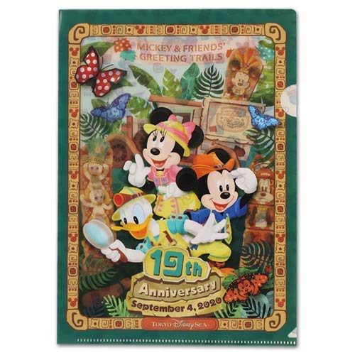 ミッキー＆フレンズ クリアホルダー 19周年 アニバーサリー 19th トレイル ディズニー グッズ お土産【東京ディズニーシー限定】のサムネイル