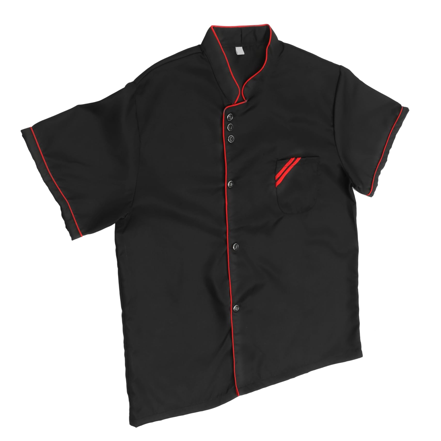 CONGARTENO Unisex Xxxl Black Short Sleeve Chef Shirt for Catering and Food Service Casual Loose Chef Clothing Breathable Oil Easy to Wash for Restaurants and Bakeries