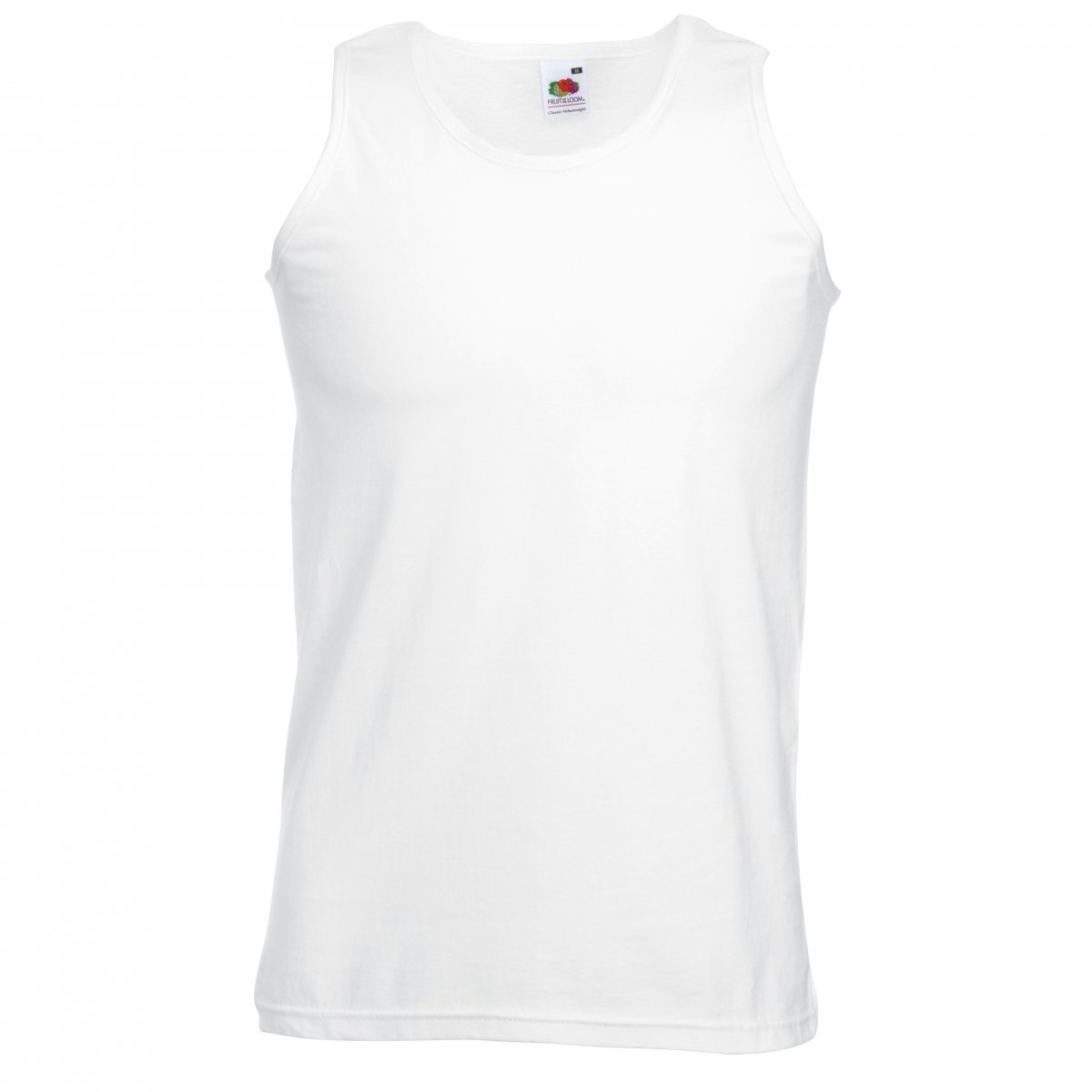 Fruit of the Loom Plain Athletic Sleeveless Vest White XXL (47-49 inch Chest)