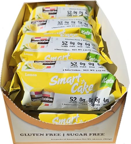 Smart Baking Company Smartcake,Sugar Free, Gluten Free, Low Carb, Keto Dessert (Lemon, 16 CT)