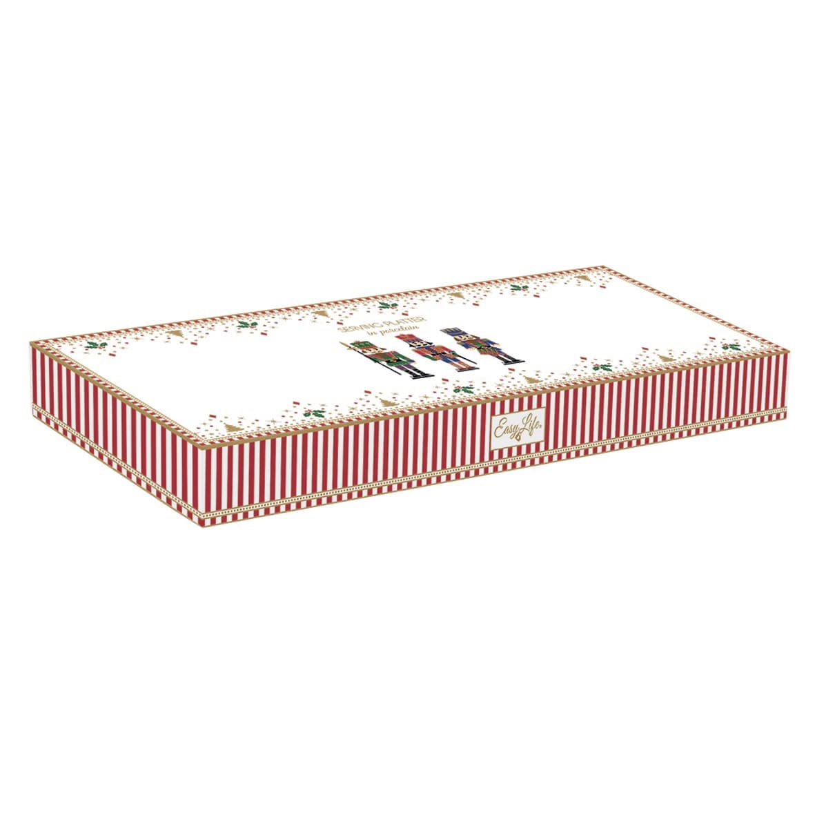 EASY LIFE Plateau de Noël en porcelaine en forme de casse-noix "NUTCRACKER" 36,5x14 cm