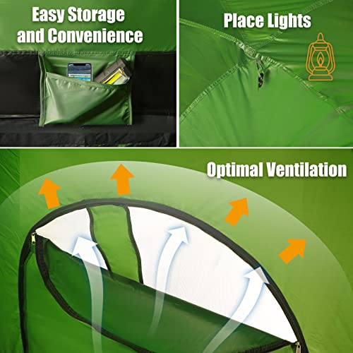 Pickup Truck Bed Tent 6.6' X 5.4' X 5.5' With Detachable Rain Cover For 2 Person, Pu2000 Waterproof & Windproof, Portable Tent For Truck Bed, Double Layer Truck Tents With Carry Bag #TOP5
