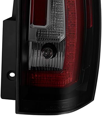 AKKON - For [C-Shape LED] 07-14 Chevy Suburban Tahoe Yukon Yukon XL Black Smoked Tail Lights Rear Brake Lamps Left+Right Pair