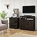 HOSTACK Modern Farmhouse Buffet Sideboard, Kitchen Storage Cabinet with Shelves and Doors, Wood Buffet Cabinet with Drawers, Coffee Bar, Floor Cabinets Cupboard for Living Room, Dark Brown
