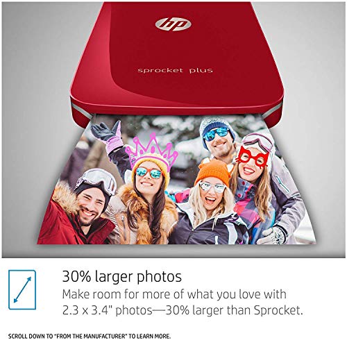 Image of HP Sprocket Plus Instant Photo Printer (Red)