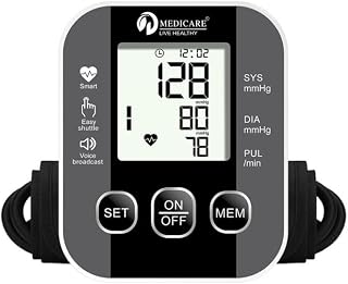 Automatic Blood Pressure Monitor DMBP05 | Large Display, Digital BP Machine with Voice, One-Touch Use, Accurate Cuff Sphygmomanometer, Home BP Monitor for Adults, Elderly, Patients