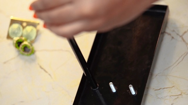 Organizer Gioielli In MetallO - Espositore Per Collane, Orecchini E Bracciali, Con Vassoio, Nero - Foto 6