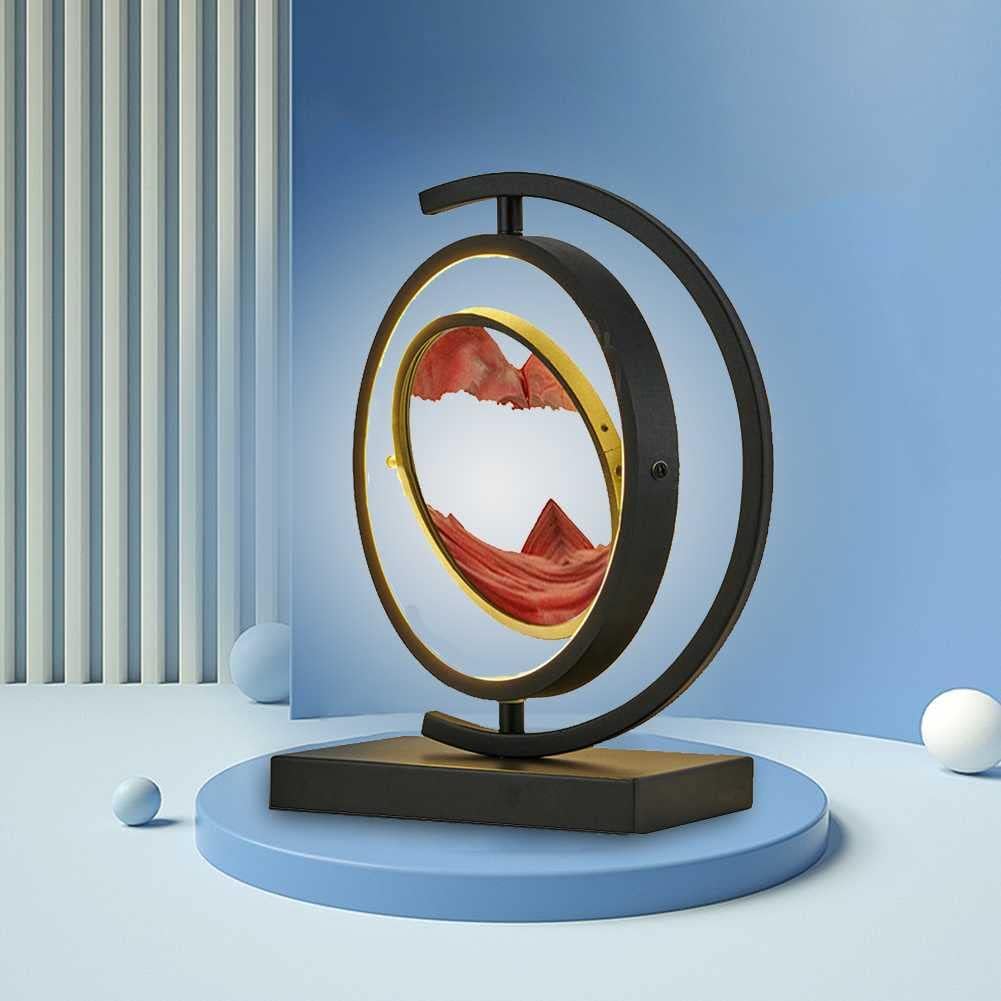 KRIDDR 3D Sandscapes Art Motion Moving Sand Art Picture LED Night Light Display Flowing Sand Frame Desktop Home Office Work Decor