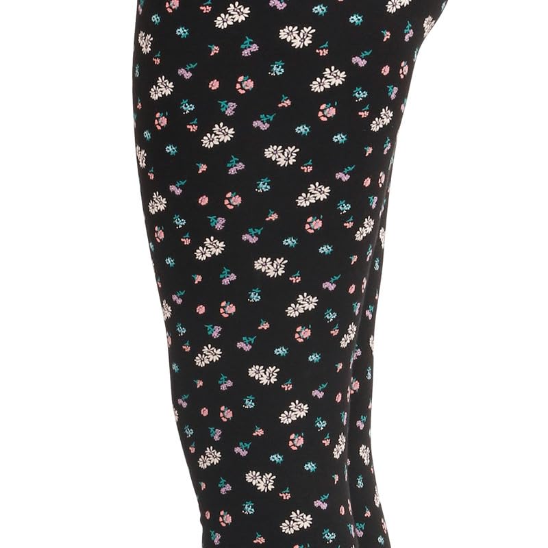 Image of Real Basics Girls Cotton Printed Non-Transparent Regular Fit Ankle Length Leggings (Set of 2)