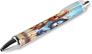 Black Ballpoint Pens 0.5mm Fine Point Pen, Cute Ducks on The Beach | Retractable Black Pen with Super Smooth Refillable for Long-Lasting Use Writing Pens for Office and Everyday Use