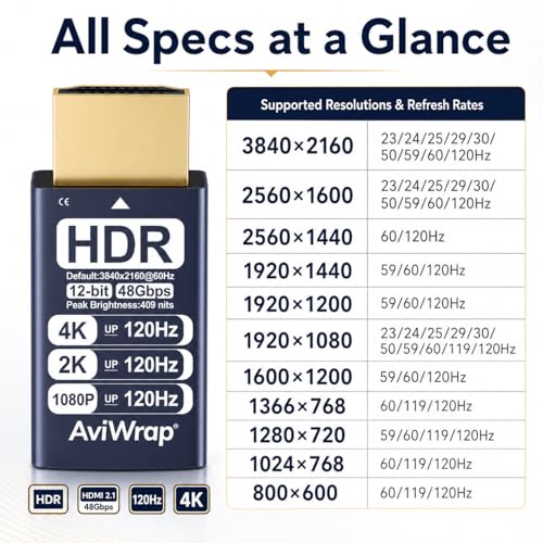 HDMI Dummy Plug Adaptador Virtual 4K 120Hz HDR EDID miniatura 2
