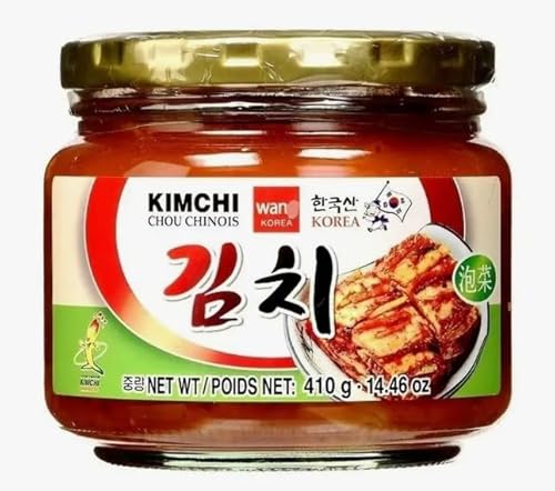 YIJIA | Kimchi Coreano Conservado Botella 410g – Una Delicia Fermentada Vegana y sin Gluten (1 Botella)