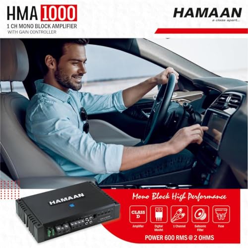 Image of Hamaan HMA-1000 Mono Block High Power 600W RMS Car Amplifier