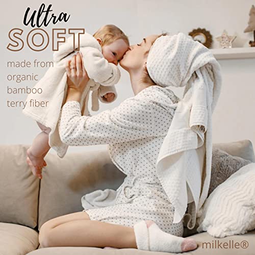 Milkelle Organic Bamboo Reusable Nursing Pads For Breastfeeding, Leak Proof, Pads For Breastfeeding, Washable And Reusable, Ultra Soft, 8 Pads, Large #TOP3