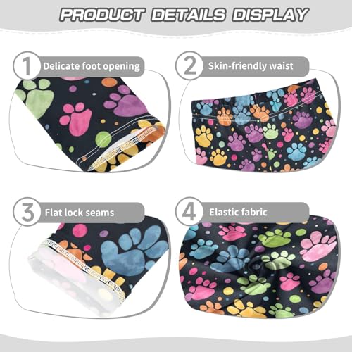 Girls' Leggings Cute Paw Prints Kids Yoga Tights Pants 1 Pack 208522253