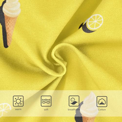 Girls' Underwear Dessert Ice Cream Lemon Yellow Toddle Brief Panties 23030253