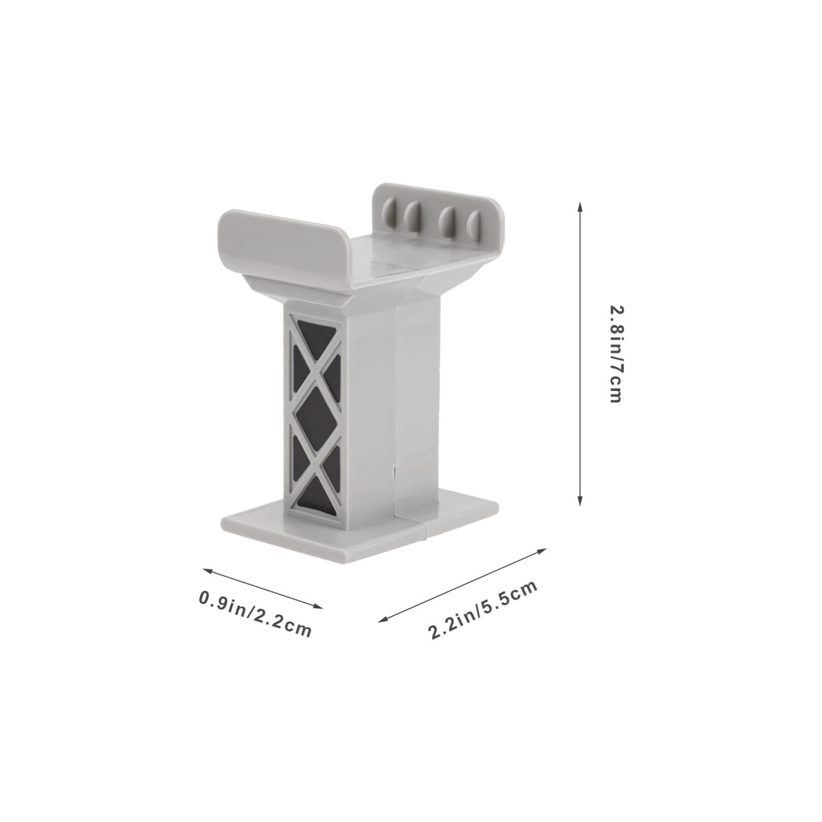 STOBOK Train Track Accessories 6pcs Grey Train Track Bridge Pier Toys Track Railway Accessories Train Bridge Support Risers Kids Toy s Connectors - Image 2