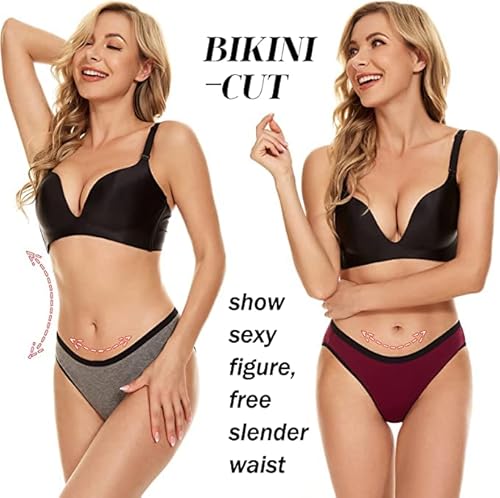 Simiya Cotton Underwear For Women 7 Pack Bikini Panties Breathable Ladies Underwear Invisible Hipster Panties Women Briefs Multicolor Medium #TOP1