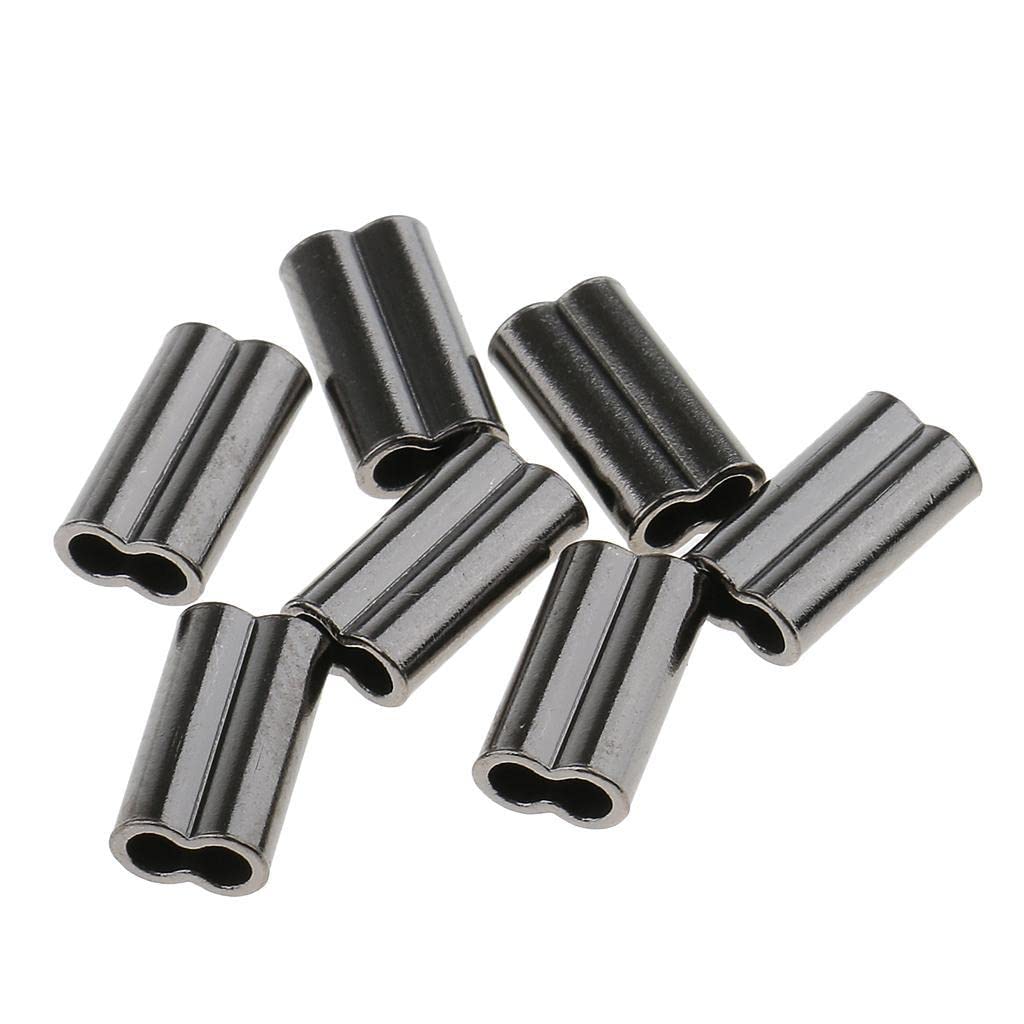 ATORSE 100Pcs Double Barrel Copper Crimp Sleeves Fishing Crimps 1.5Mm and 2.0Mm-image-20