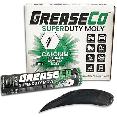 Molybdenum Grease | Extreme Super Duty Performance Calcium Sulfonate | Moly | 5th Wheel | Ball and Joint | Automotive | Tractor | 10 Pack of Tubes | Grease for Grease Gun | NLGI 2 | SuperDuty Moly Cover