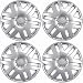 OxGord Hub-caps for 06-11 Saab 43346 (Pack of 4) Wheel Covers 16" inch Snap On Silver