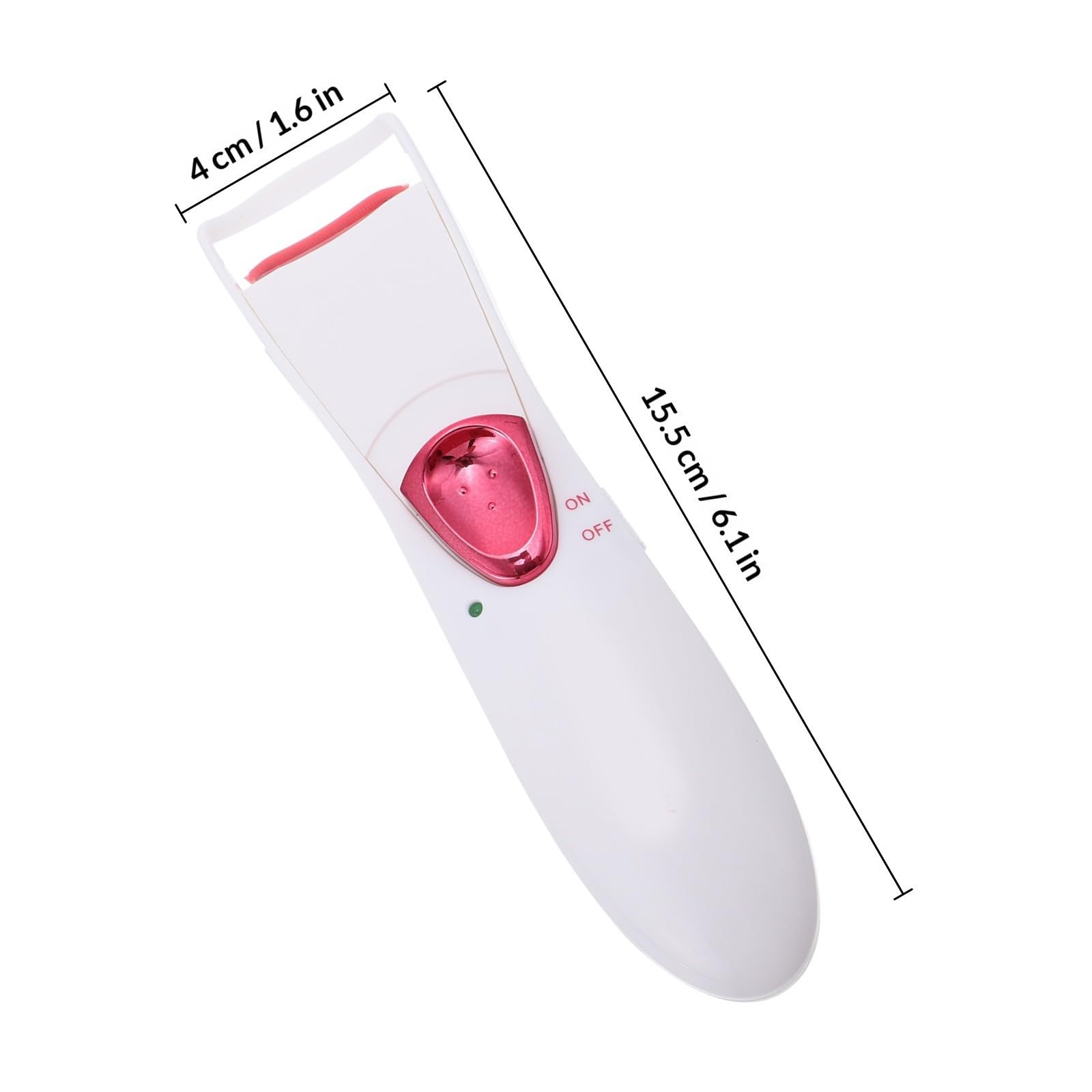 Rizador de Pestañas Eléctrico Mini Calor, Abs Blanco
