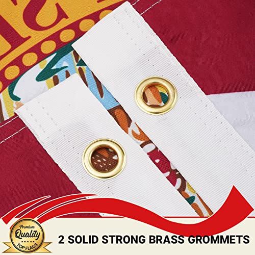 TOPFLAGS Flaga Florydy 3 x 5 wyprodukowano w USA - dwustronne i 3-warstwowe flagi stanu Floryda wytrzymałe na zewnątrz, żywe kolory odporne na blaknięcie, szyte paski