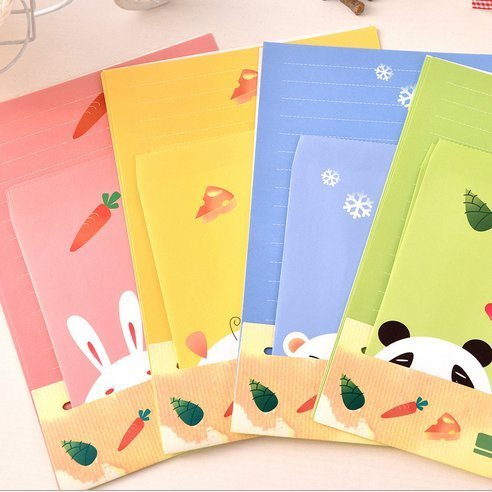 Scstyle 30 Cute Lovely Kawaii Cartoon Animal Design Version 2 Writing Stationery Paper With 15 Envelope #TOP6