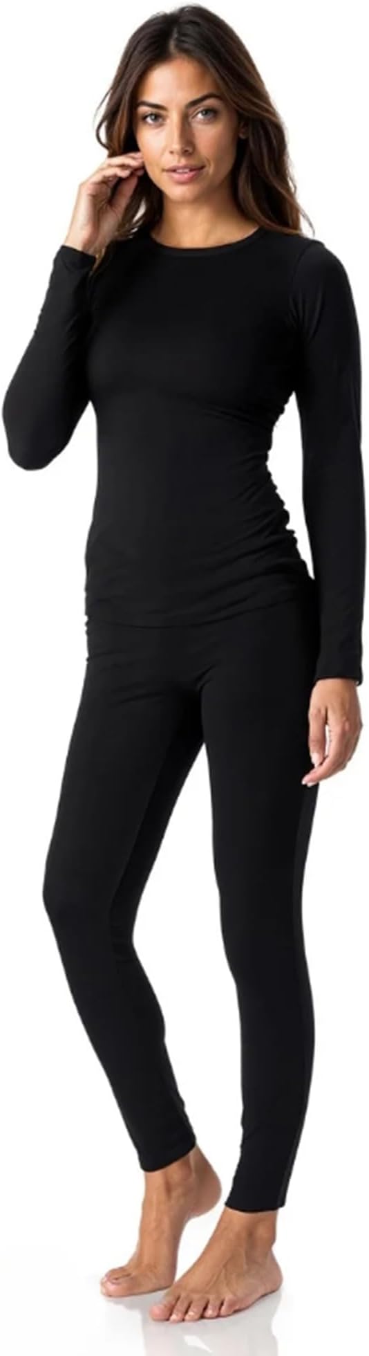 Thermajane Women's Soft Thermal Underwear Long With Fleece