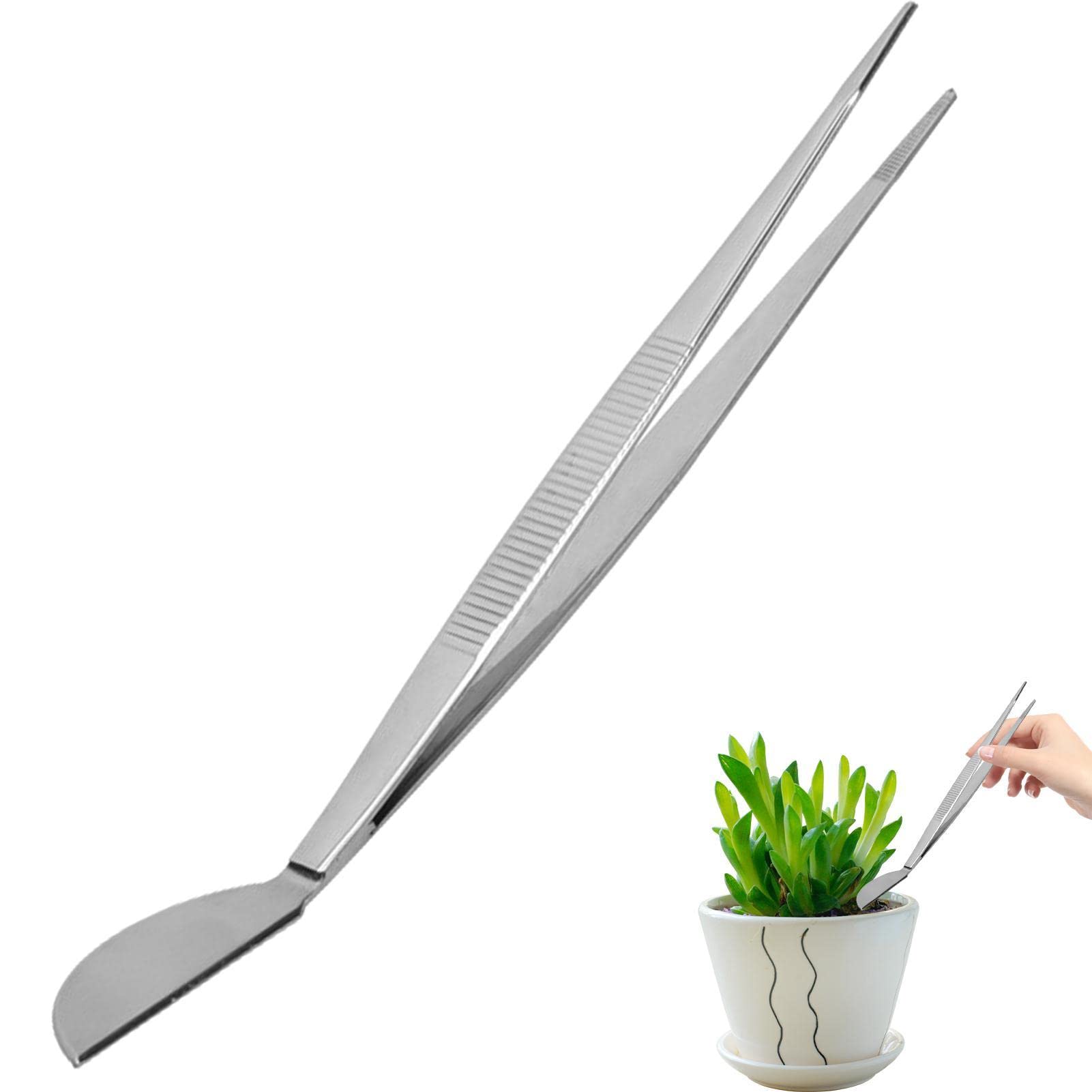 Herramienta Pinzas Bonsai | Cómoda Herramienta para Doble Cabezal | Pinzas para Plantas jardinería para aflojar, presionar, deshierbar, fertilizar bonsái, Regalo para los Amantes