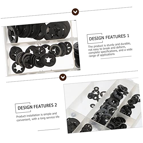 GLEAVI 780 Peças Arruela Torx arruelas de travamento empurre as arruelas fixadores de clipes de velo