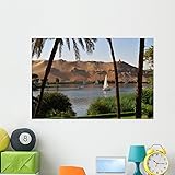 Wallmonkeys The Nile in Aswan Egypt Wall Decal Peel and Stick Graphic WM56290 (48 in W x 32 in H)