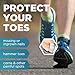 Soft Gel Toe Cap with Coconut Oil Extract - 6 Pack Big Protectors for Women & Men, Cushioning Toe Sleeves to Provide Relief from Missing/Ingrown Toenails, Corns, Calluses, Blisters