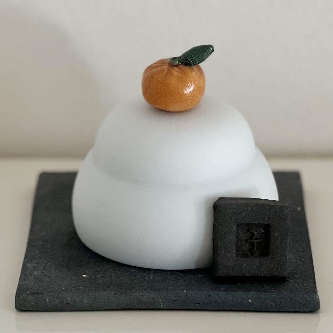 福岡光里ぐいのみ鏡餅2008年版子ねずみ 飾りつまみ 羽子板9号 つまみ