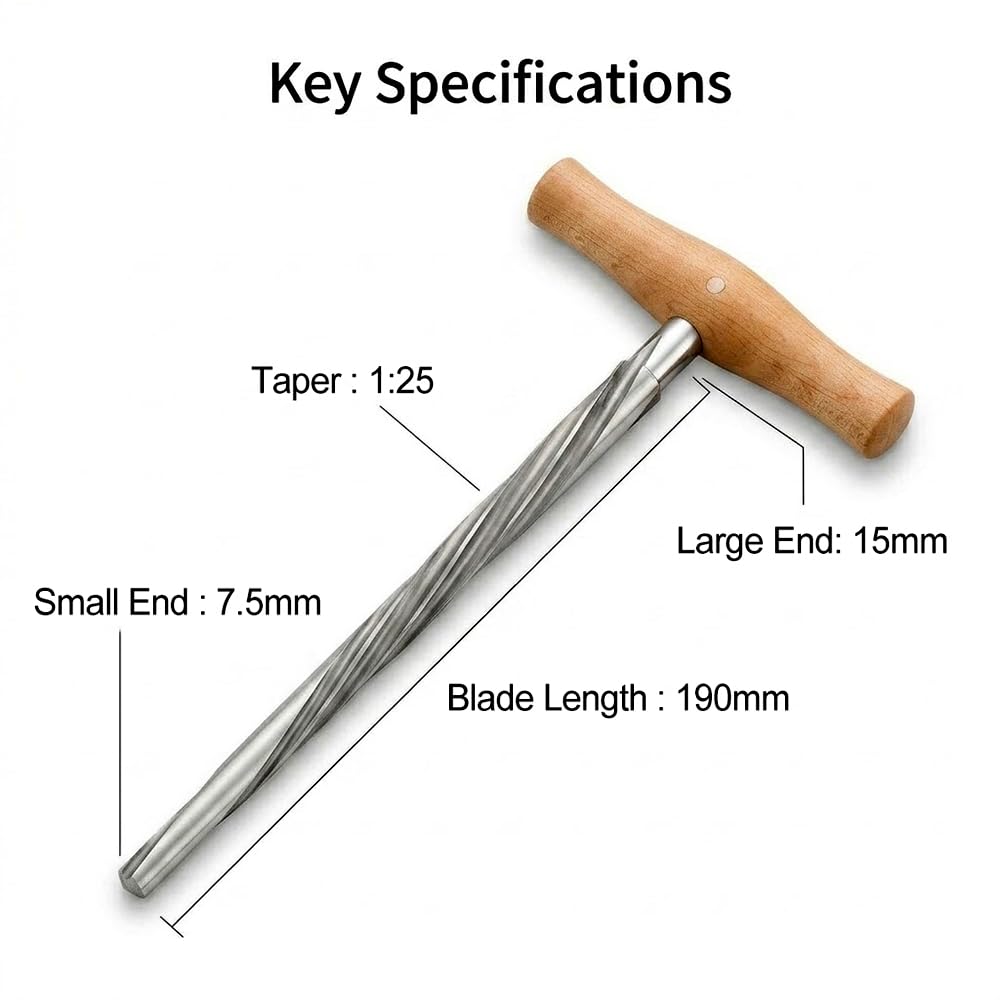 Yinfente Herramientas de reparación de instrumentos 4/4 para violonchelo escariador de acero de alta velocidad (herramienta para violonchelo)