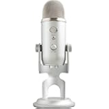 Blue Yeti Condenser Microphone, Silver, Mic + Podcaster Bundle (988-000090)
