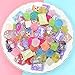 Halloluck 50 Pcs Nice Slime Charms Easter DIY Craft Making Resin Jewery Making Kit, Resin Flatback Slime Beads Making Supplies for DIY Scrapbooking Crafts (Soft Candy)