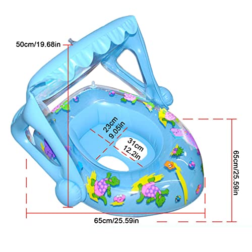 Boia de natação para bebês – Boia de bebê com dossel de sol – Boia de natação infantil com dossel de