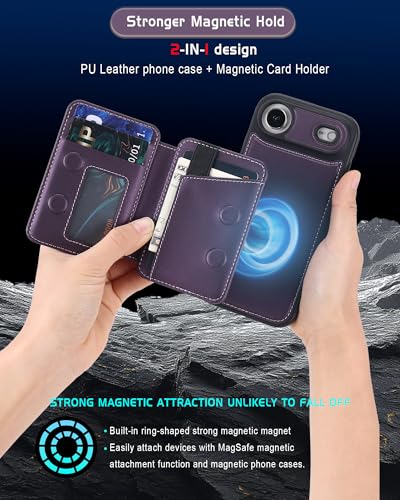 Funda magnética iPhone 17 Air antiarañazos con billetera segura 5