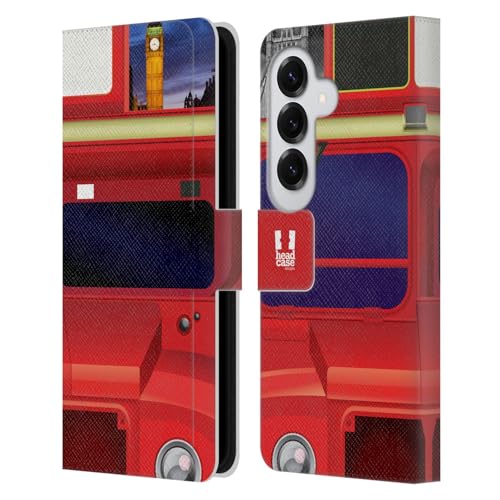 Image of Head Case Designs London Bus I Love London Leather Wallet Case Compatible With Samsung Galaxy S26