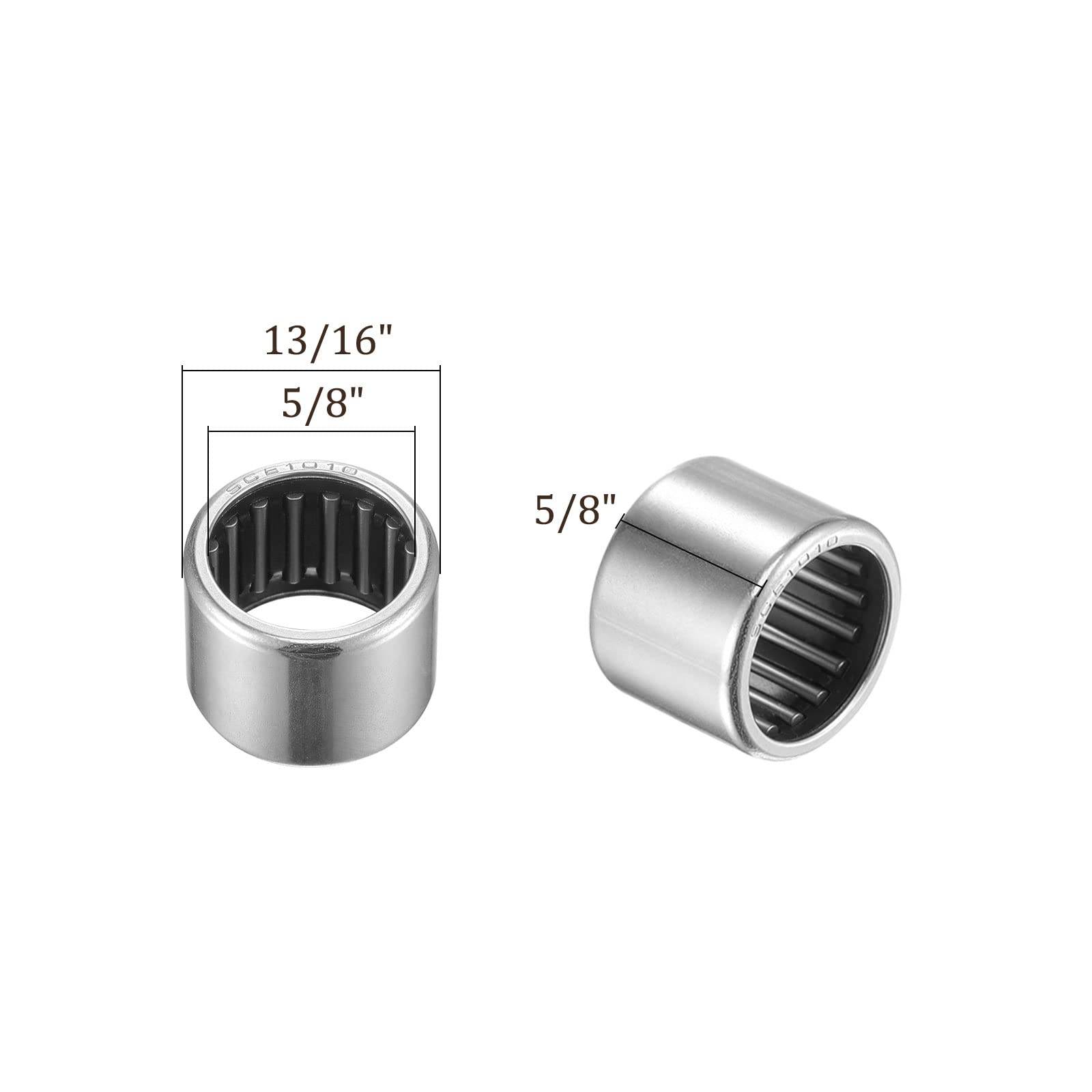 10 Cuscinetti A Rullini SCE1012 - 5/8x13/16x3/4 Pollice, Acciaio Al Cromo, Estremità Aperta Per Riduttori