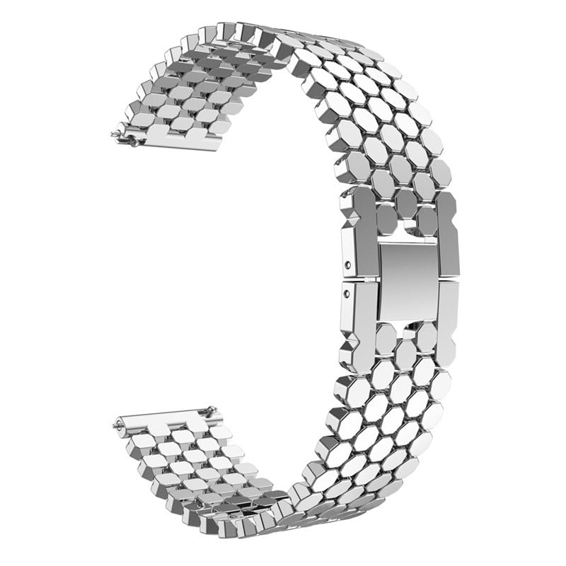 Pulsera de aleación PURYN de 22mm para Huawei Watch 5 y Garmin con acabado metálico premium