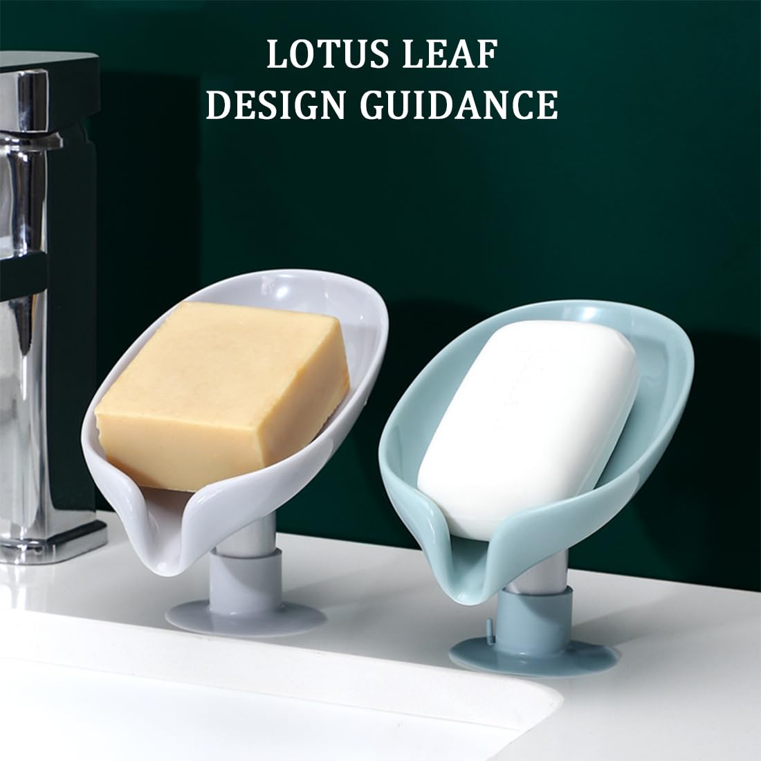MZSX Fiore Porta Saponetta Carino, Porta Sapone Solido Creativo, Porta Saponetta Ceramica,Portasapone Auto-drenante, Portasaponetta Portasapone da lavandino per Doccia Vasca da(Petali