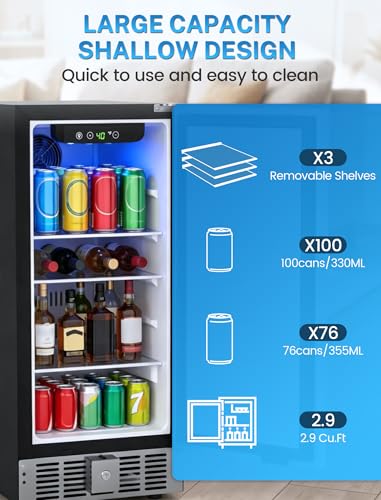 Electactic 15 Inch Outdoor Beverage Cooler