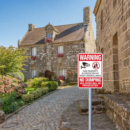 Panneau No Dumping pour stopper les dépôts sauvages sous vidéosurveillance