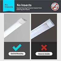 Sundertech LED Fénycsőszett - 2 db 120 cm-es Mennyezeti Lámpa, 3430 lm, Hideg Fehér 6500K, IP43 Rovarálló, Villogásmentes, Garázs, Műhely, F 8