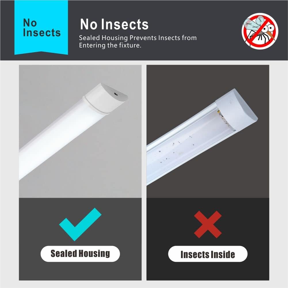 Reglette LED 120cm 34W 3750lm Blanc Froid 6500K Lot de 2 Tubes Lumineux