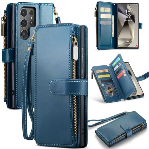 Housse Galaxy S24 Ultra avec fermeture éclair pour libérer vos mains en voyage et sortie
